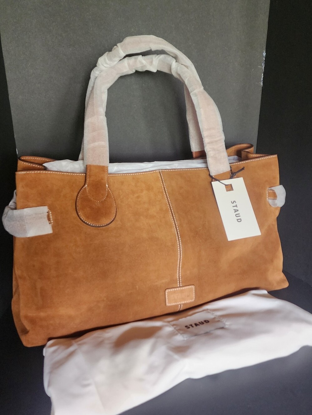 NWT STAUD Piper Tote Bag Suade